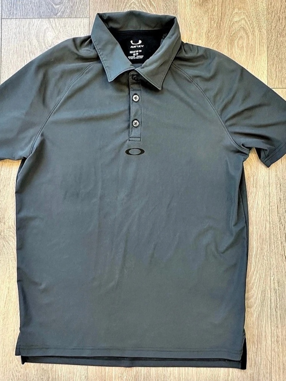 Y2K Oakley Regular Fit Polo Gray Size Small